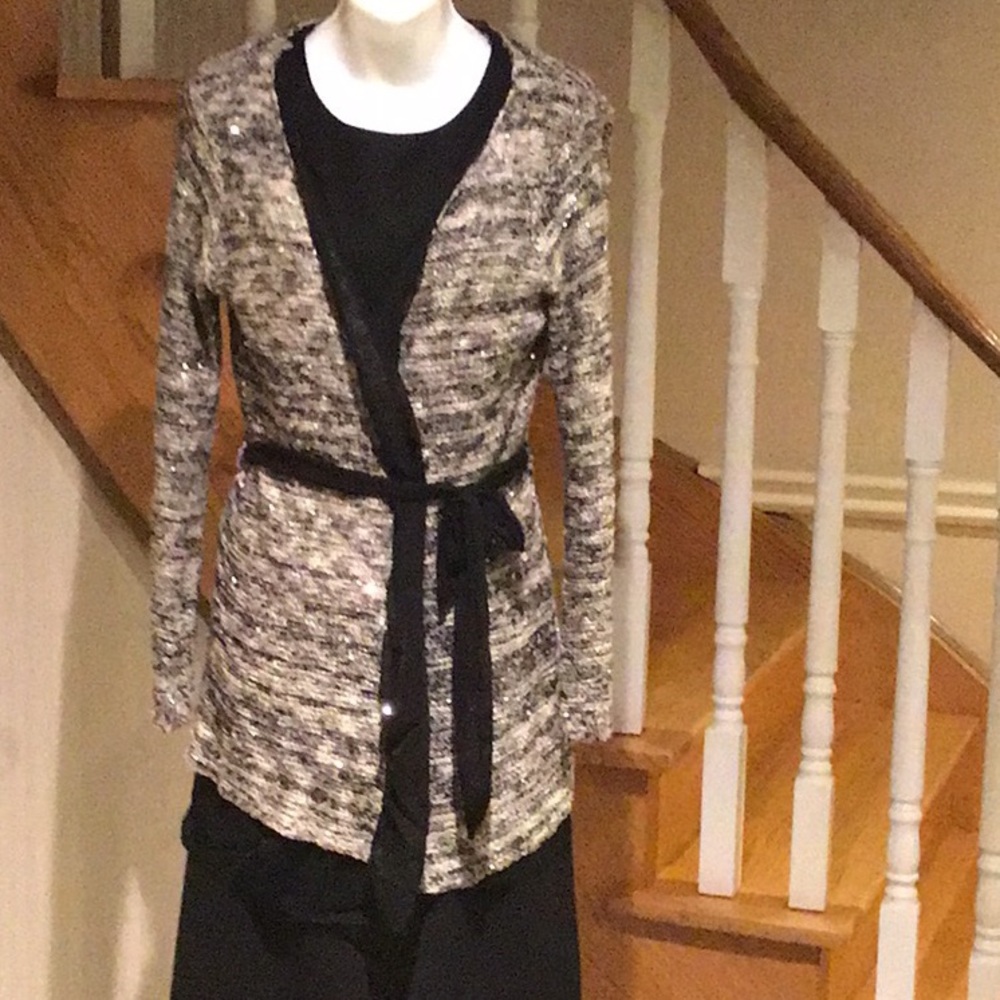 NWOT Gold sequence long sleeve evening sweater…
